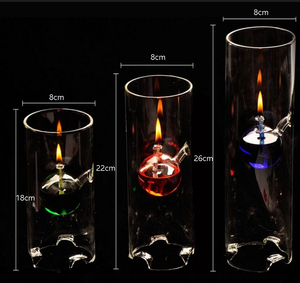 Candle Vessels Glass <strong>Oil</strong> <strong>Lamps</strong> With Wick <strong>Oil</strong> Burners Glass Candle Holder Decoration - Product Image 1