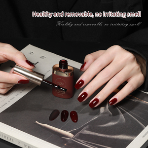 Juego de esmalte de uñas rojo de alta calidad vino logotipo personalizado 12ml gel de uñas UV gel de <span class=keywords><strong>cereza</strong></span> negra esmalte de uñas - Product Image 4