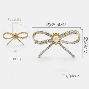 Ladies Shoe Accessories Buckle Decorations Rhinestone Uppers Crystal High Heels Bridal Wedding Women Shoes Clips