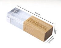 Clés USB en bois personnalisées avec boîte Mémoire Flash en bambou 32 Go 64 Go 128 Go Clé USB acrylique 256 Go Usb 3.0