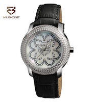Reloj de Cuarzo SPARKTIME MS22 para Mujer, Acero Inoxidable, Correa de Cuero de Vaca de 18 mm, Cristal Hardlex de 36 mm, Resistente al Agua 50 m, Moda y Negocios