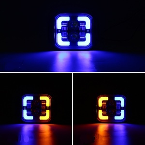 4 pouces 60w Led phare Offroad Daytime Running Light <span class=keywords><strong>Combo</strong></span> Beam moto lumière halo anneau diable yeux lumière antibrouillard pour e-bike - Product Image 5