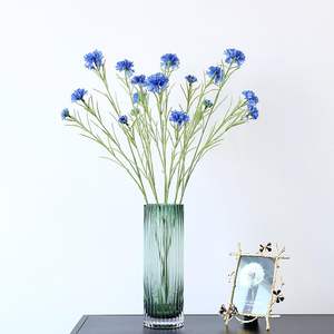 Décoration artistique de haute qualité, faite à la main, avec 3 têtes de marguerites, de bleuet et de chrysanthèmes simulés pour le Nouvel An chinois - Product Image 1