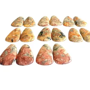 Jaune naturel agate pierre gauche et droite match Triangle lisse polissage pierres précieuses En Gros et au détail