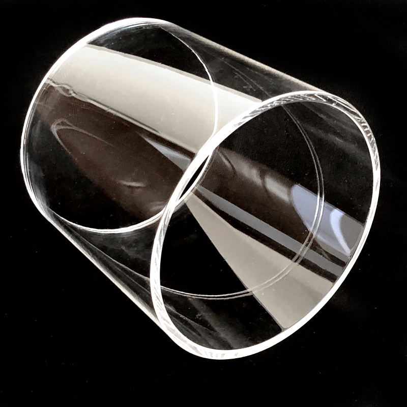 Термостойкая цилиндрическая Плавленая трубка большого диаметра из кварцевого стекла