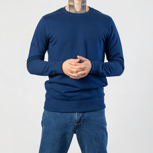 Sweat-shirt à col rond vintage pour hommes avec logo imprimé personnalisé Sweat-shirt de base en polyester teint uni de qualité surdimensionné en coton de qualité - Product Image 1