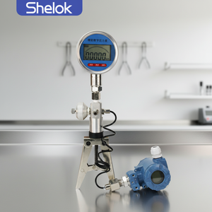 Shelok Pressure <strong>Calibration</strong> Pump Pneumatic Portable <strong>Calibrator</strong> with <strong>Fine</strong> Adjustment Valve for Pressure Gauge Transmitter Testing - Product Image 6
