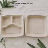 Boîtes EFENGDA à usage unique, compostables, biodégradables, en pulpe de canne à sucre, 1000 ml, à un compartiment, à deux compartiments, à trois compartiments