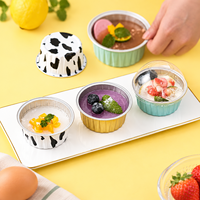 Gobelets jetables en aluminium de qualité alimentaire pour pudding, tartelettes aux œufs, cuisson, barbecue, friteuse à air, contenants en aluminium robustes, vente en gros