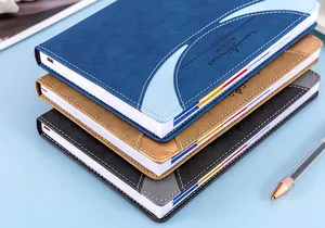 Caderno de planejador em couro PU de luxo personalizado por atacado, caderno de capa dura A5 personalizado, diário, planejador, cadernos