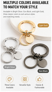 Mosquetón plano con cierre de resorte, accesorios de metal, gancho de resorte para llavero, ideal para hacer dijes de bolsos y joyería DIY - Product Image 6