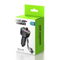 LUTU Transmetteur FM 5.0 Kit mains libres pour voiture Lecteur audio MP3 avec chargeur rapide 66W 5A Modulateur FM automatique