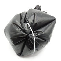 Rollo de Bolsas de Basura Negras de HDPE Personalizables Starseal, Bolsas de Basura Desechables Resistentes de 30*40 Pulgadas con Asa Flexiloop y Cordón de PP, Plástico ISO