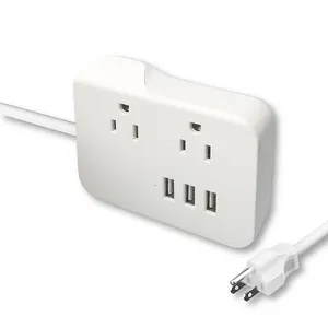 American standard power strip 2-way socket with 3 USB power board extension cables