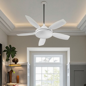Ventilador de Techo Moderno de 32 Pulgadas con Luz LED de 2500 Lúmenes, Motor AC, Control Remoto y LED Regulable para Dormitorio u Hotel - Product Image 3
