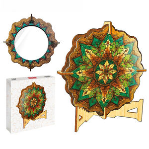 <span class=keywords><strong>Puzzle</strong></span> de 63 pièces avec motifs mandalas et femmes ethniques, miroir de maquillage décoratif, jouet en <span class=keywords><strong>bois</strong></span> OEM - Product Image 6