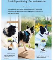 Traceur GPS intelligent pour animaux de compagnie (chiens et chats) avec BeiDou et GLONASS, étanche IP67, alarme anti-perte et prise en charge de l'application mobile