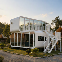Capsule spatiale modulaire, maison mobile intelligente, hébergement en capsule en tôle d'aluminium