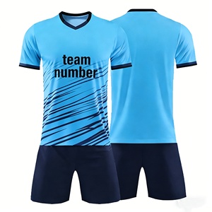 เสื้อฟุตบอลใหม่สำหรับผู้ชายสำหรับทีมผู้ใหญ่ ฝึกซ้อม-100% โพลีเอสเตอร์ ยืดหยุ่น แห้งเร็ว แขนสั้น ชุดกีฬาฟุตบอล F05 - Product Image 4