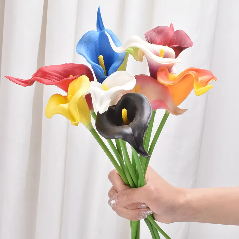 Mini fleur de lys artificielle en PU, décoration de maison, 1 pièce, fausse plante, tactile, offre spéciale
