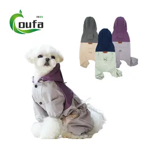 OF Hot Sale Adjustable Waterproof Dog Clothes Pet Dog Rain Coat Jacket Clothes Pets