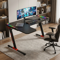 Table de jeu extensible en acier inoxydable en forme de L AOR, design moderne, bureau ergonomique pour e-sport, commandes d'usine OEM
