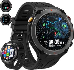 <span class=keywords><strong>Reloj</strong></span> <span class=keywords><strong>Inteligente</strong></span> KC82 con GPS, Presión/Altitud/Brújula, <span class=keywords><strong>Reloj</strong></span> <span class=keywords><strong>Inteligente</strong></span> Resistente para <span class=keywords><strong>Hombre</strong></span> con Batería Extra Grande de 650 mAh, Responder/Hacer Llamadas - Product Image 1