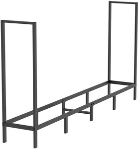 Firewood Rack Outdoor 8ft Log Holder For Fireplace Indoor Fire Wood Storage Holding Stand Heavy Duty