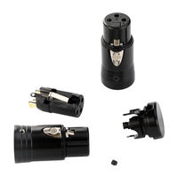 Câbles de connecteur de prise XLR à Angle droit rotatifs en or à profil bas professionnel à 3 broches pour carte de mélangeur de Studio d'enregistrement Audio