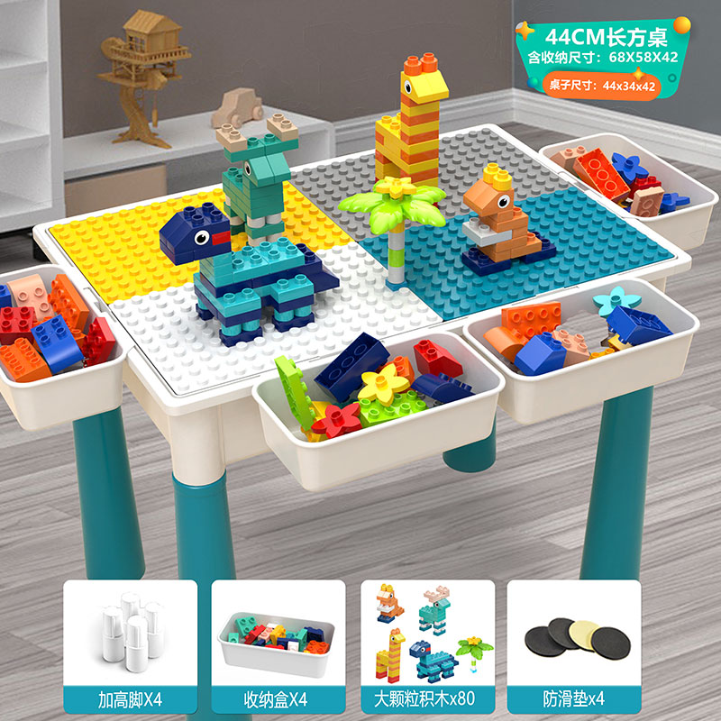 Mesa rectangular extra grande 80 partículas grandes 4 ingresos