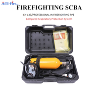 ATI-FIRE Alat Pernapasan Mandiri (SCBA) Pemadam Kebakaran Berkualitas Tinggi Bersertifikasi EN137 CE, Tabung Baja 6L 300Bar, Masker Penuh