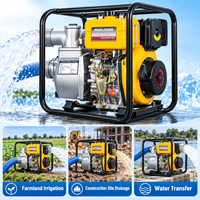 Pompe à eau diesel OEM 6HP DWP80, ensemble de pompe auto-amorçante en aluminium de 3 pouces pour le transfert d'eau agricole