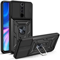 Coque de téléphone portable avec anneau magnétique, protection de l'appareil photo, protection contre les chocs, armure pour REDMI NOTE 8 PRO
