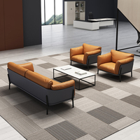 Fast Supply Speed Executive Luxe Moderne En Cuir Orange Vert Noir Salon Bureau Salle Canapé Ensemble