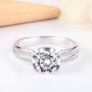 Bague de fiançailles et de mariage pour femme en argent massif 925 plaqué or avec diamant de laboratoire, nouveau design Sun Star - Product Image 2