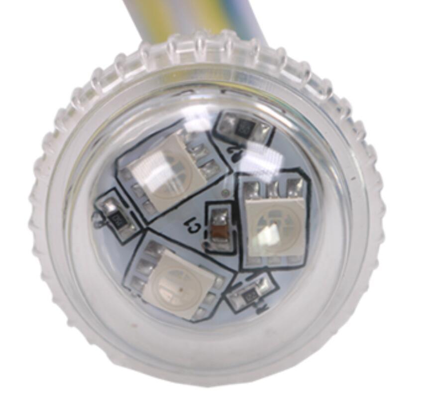 SHIJI 26mm 3-LED Smd5050 RGB Pixel Lights Programmable IP65 Rgb Led Point Lights for Theme Park Lamp Body Made of PC