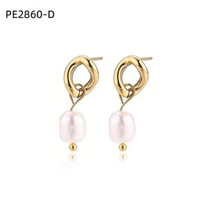 Pendientes de Moda DE Pearl NATURAL PE2860 para Mujer, Joyería de Alta Calidad - Product Image 2
