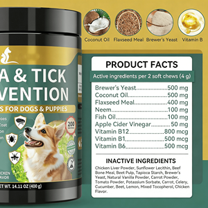 OEM/ODM Friandises à mâcher souples <span class=keywords><strong>pour</strong></span> chiens, saveur bœuf, <span class=keywords><strong>pour</strong></span> la défense contre les <span class=keywords><strong>puces</strong></span> et les tiques en extérieur, à usage quotidien, soutien immunitaire, soins de santé <span class=keywords><strong>pour</strong></span> animaux de compagnie - Product Image 2