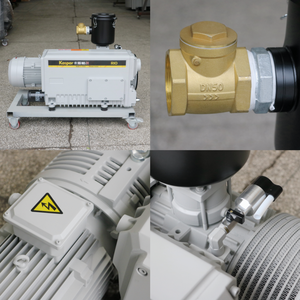 Pompe à vide rotative à palettes lubrifiée à l'huile <span class=keywords><strong>Kaspar</strong></span> VR-302 7,5 kW 300 m³/h avec cadre mobile personnalisé pour un déplacement facile - Product Image 3