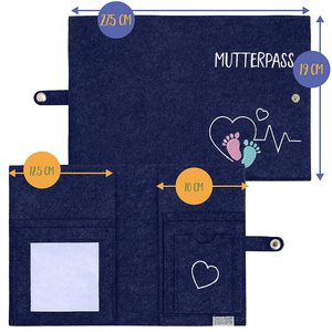 Couverture <span class=keywords><strong>de</strong></span> Mutterpass en feutre pour bébé, Allemagne : Organisateur <span class=keywords><strong>de</strong></span> passeport <span class=keywords><strong>de</strong></span> maternité vierge pour le marché en ligne chinois - Product Image 1