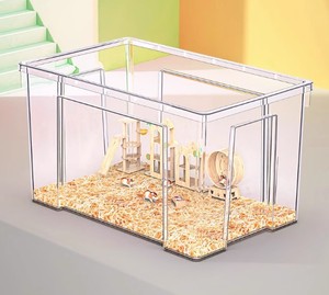 Cage pour hamster maison transparente pour petits animaux de compagnie produits pour animaux de compagnie fournitures de villa - Product Image 5