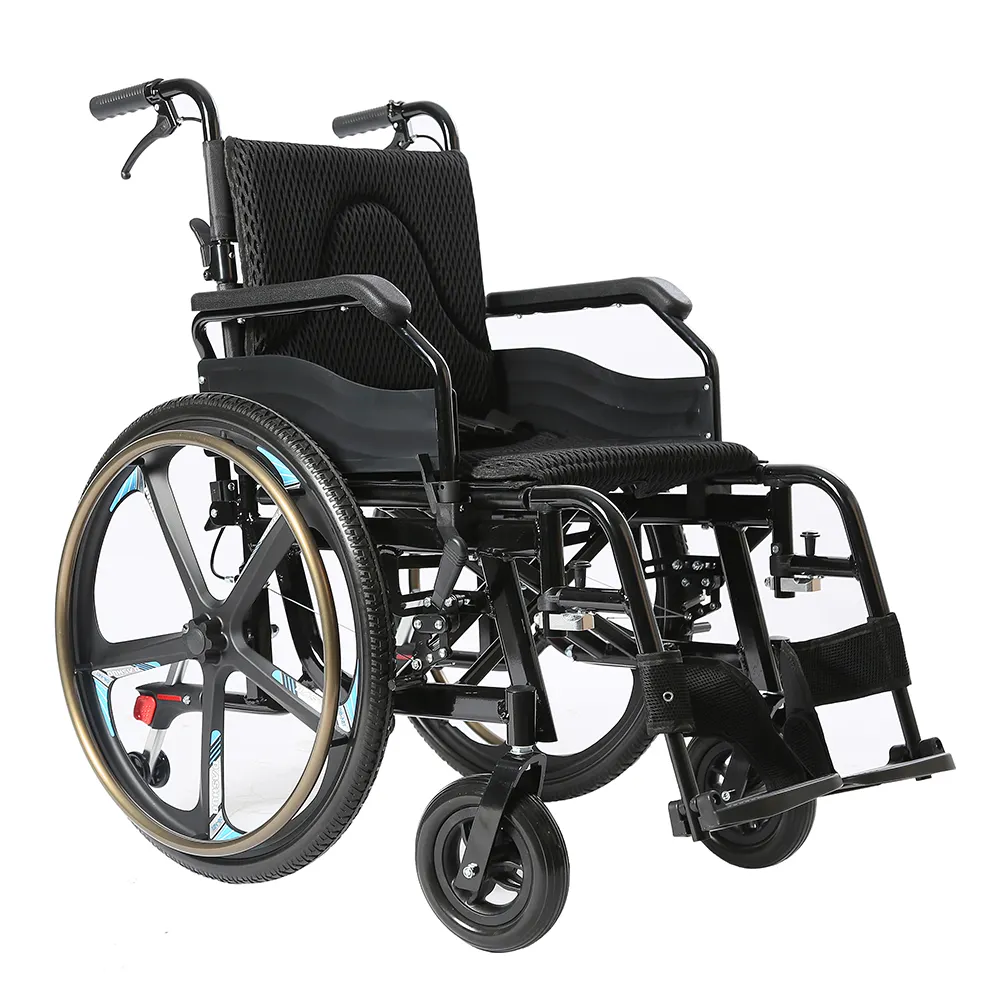 KSM-201Plus 도매 가격 알루미늄 바퀴 의자 수동 휠체어 알루미늄 빠른 제거 타이어 접이식 수동 휠체어
