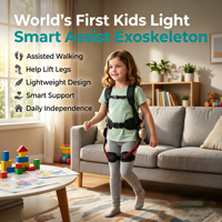 Premier exosquelette pédiatrique tactique en alliage AA EXO Tech au monde, pliable, léger, design réglable, mobilité pour enfants