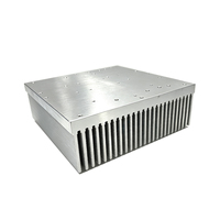 Dissipateur thermique industriel en aluminium extrudé avec surface à ailettes côtelées, refroidisseur d'alimentation industrielle haute puissance