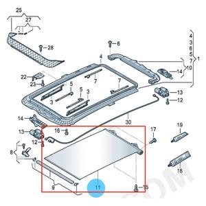 Pièces automobiles SENP, ensemble de couverture de <span class=keywords><strong>toit</strong></span> <span class=keywords><strong>ouvrant</strong></span>, gris perle, pièces détachées automobiles, 1K98773076Z0, pare-soleil pour VW Tiguan Golf <span class=keywords><strong>Skoda</strong></span> <span class=keywords><strong>Yeti</strong></span> SEAT - Product Image 2