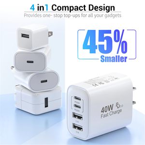 40W USB C Sạc Cube Tường Cắm Nhanh Chóng Sạc Khối 4-Port Pd + QC Power Adapter Multiport Gạch Loại C Hộp OTP OVP Bảo Vệ - Product Image 3