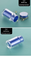 Bouteille de capsules d'huile de poisson en acrylique 40ML Distributeur de bonbons pour emballage de médicaments