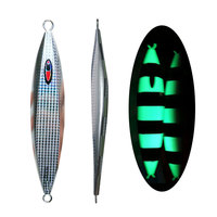 Jig métallique lourd à lancer lent, rayures zébrées lumineuses, jig de pêche en eau salée, 100g-500g, tueur de thon pour la dorade et le brochet
