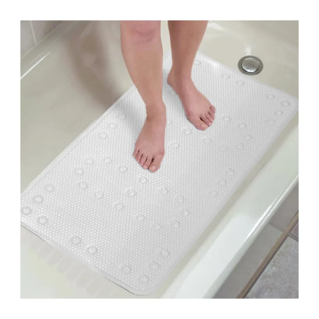 Benutzer definierte verschiedene Farben Hotel White Shower rutsch feste Badewanne PVC Bade matte Mit Saugnäpfen