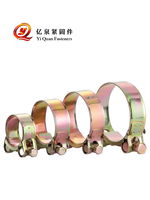 Collier de serrage robuste en acier galvanisé épaissi de style européen, finition galvanisée couleur, mesure en pouces, pour machines